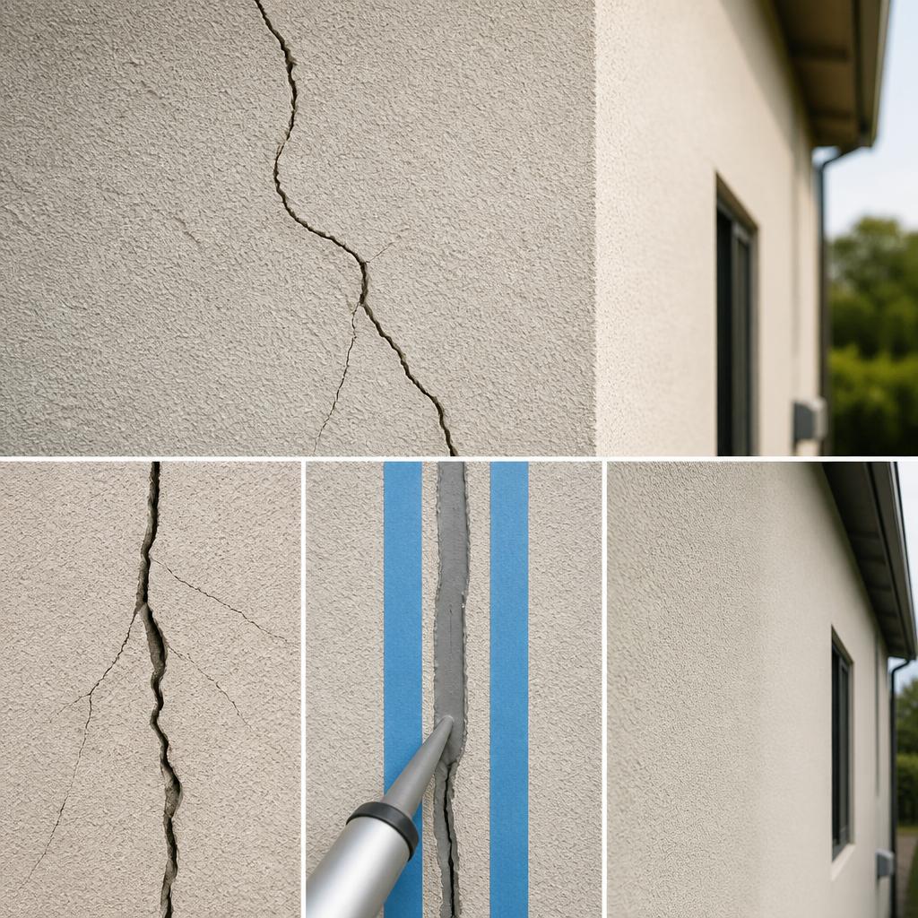 ひび割れ修理の手順