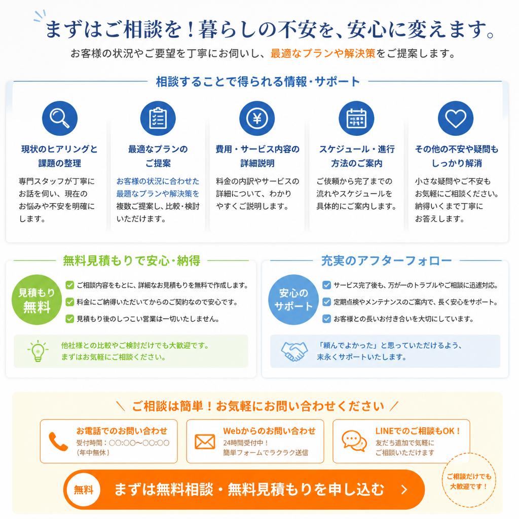 お問い合わせで得られるメリット