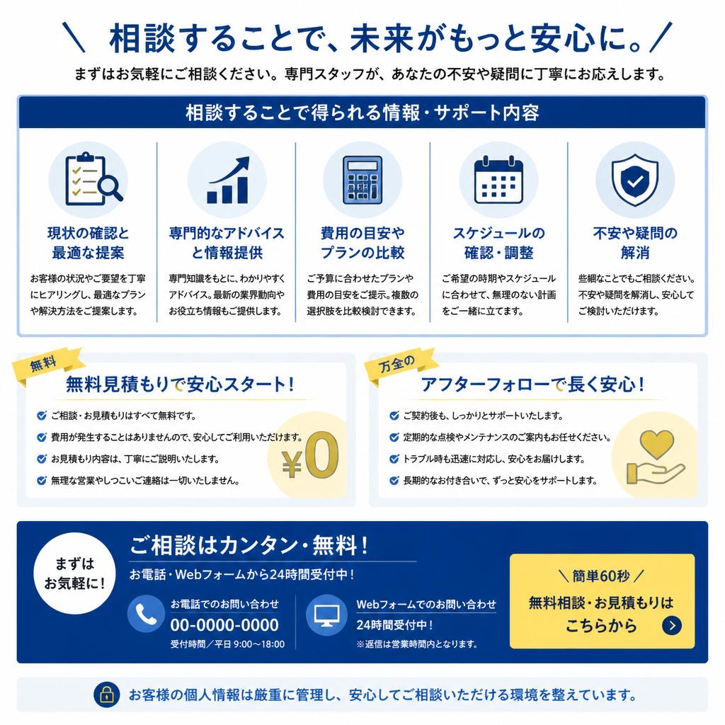 お問い合わせで得られるメリット