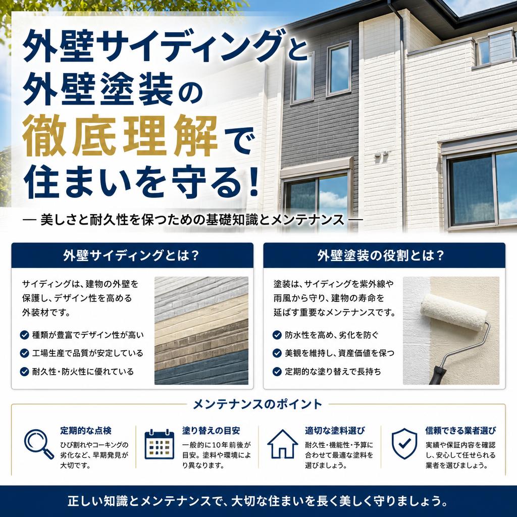 外壁サイディングと外壁塗装の徹底理解で住まいを守る！