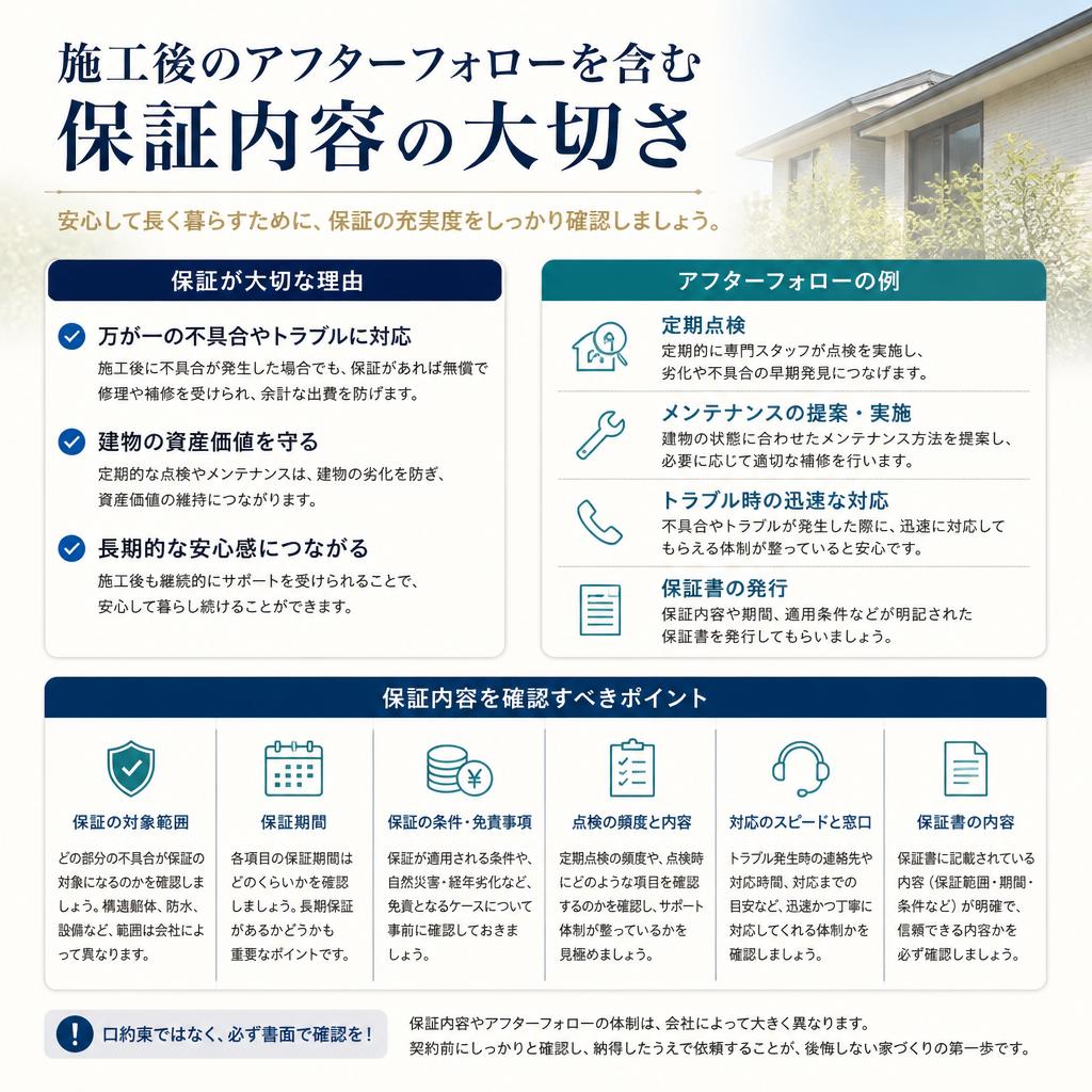 保証内容の確認が大切