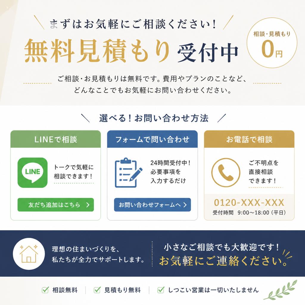 7. 無料見積もりとお問い合わせのご案内