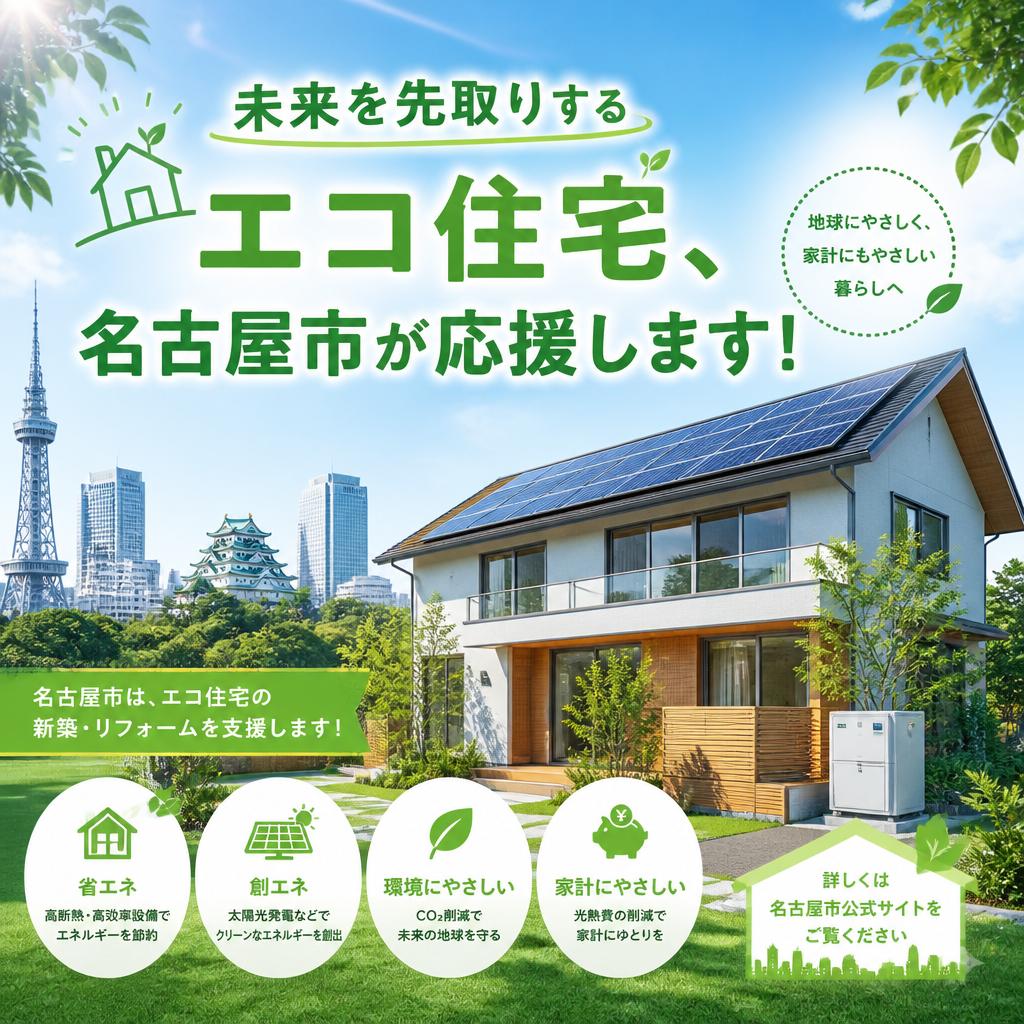 未来を先取りするエコ住宅、名古屋市が応援します！