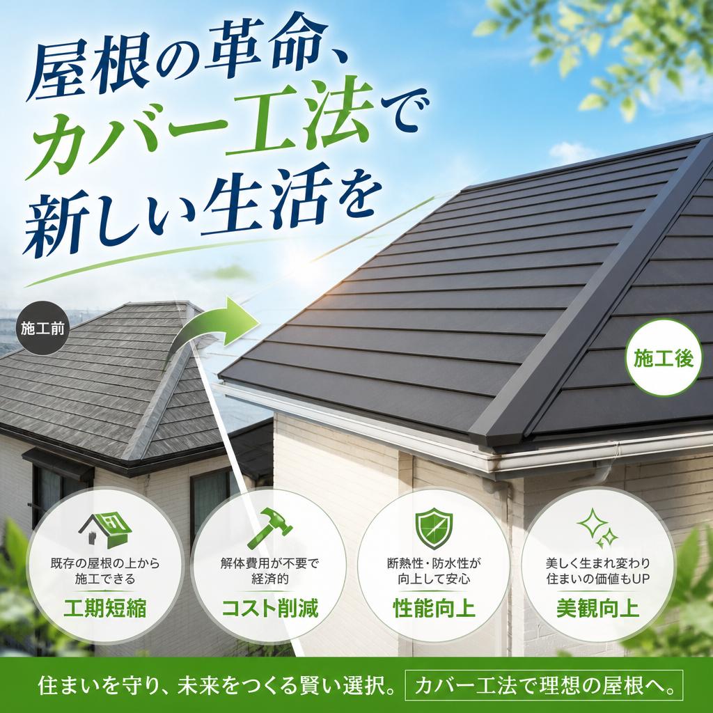 屋根の革命、カバー工法で新しい生活を