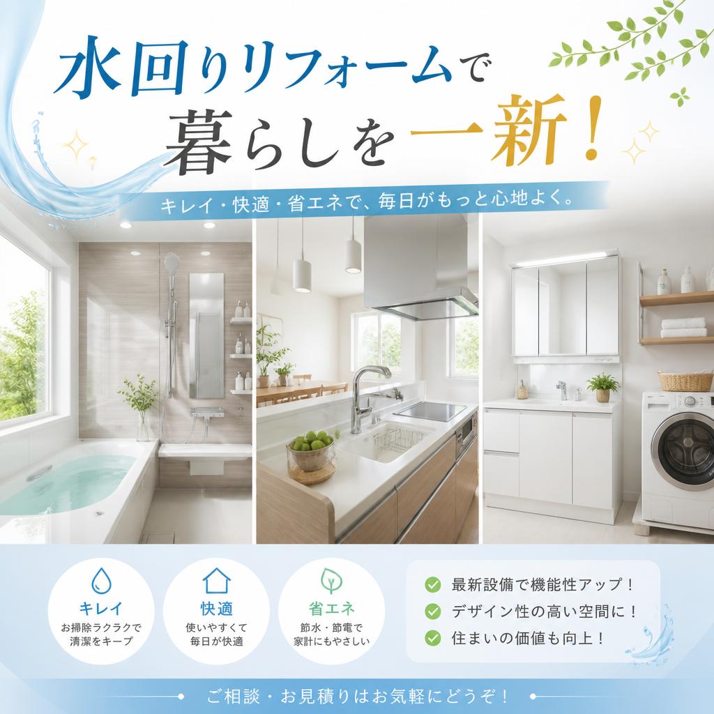 水回りリフォームで暮らしを一新！