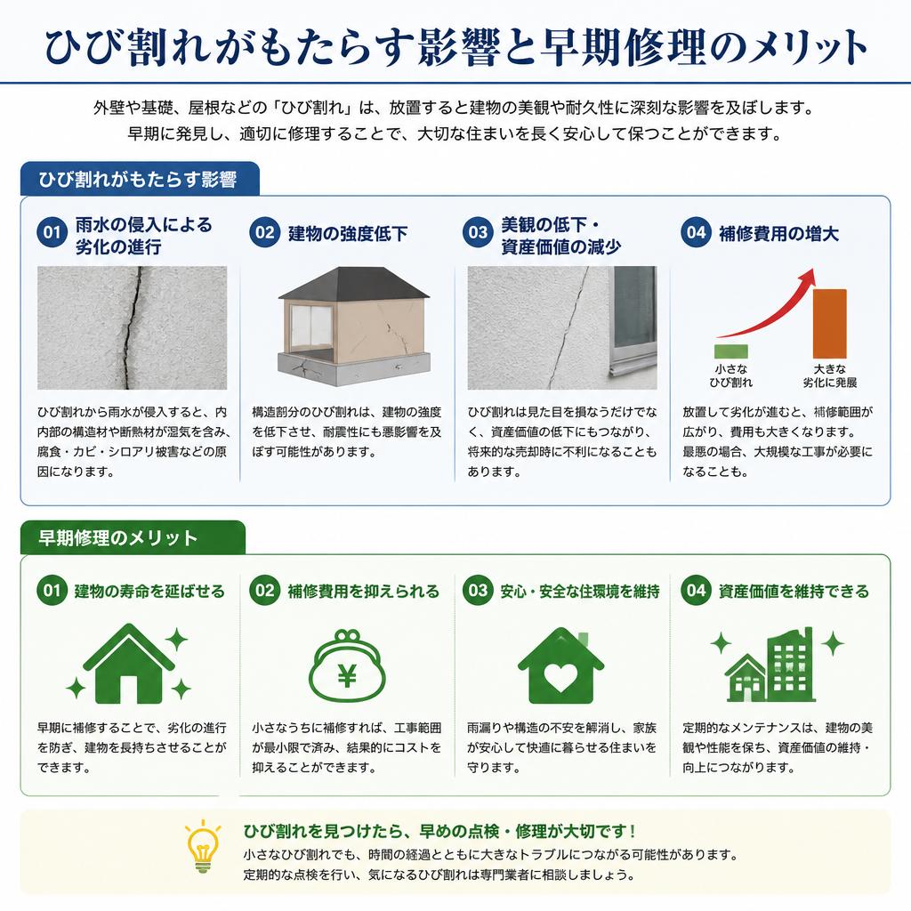 2. ひび割れ修理の必要性