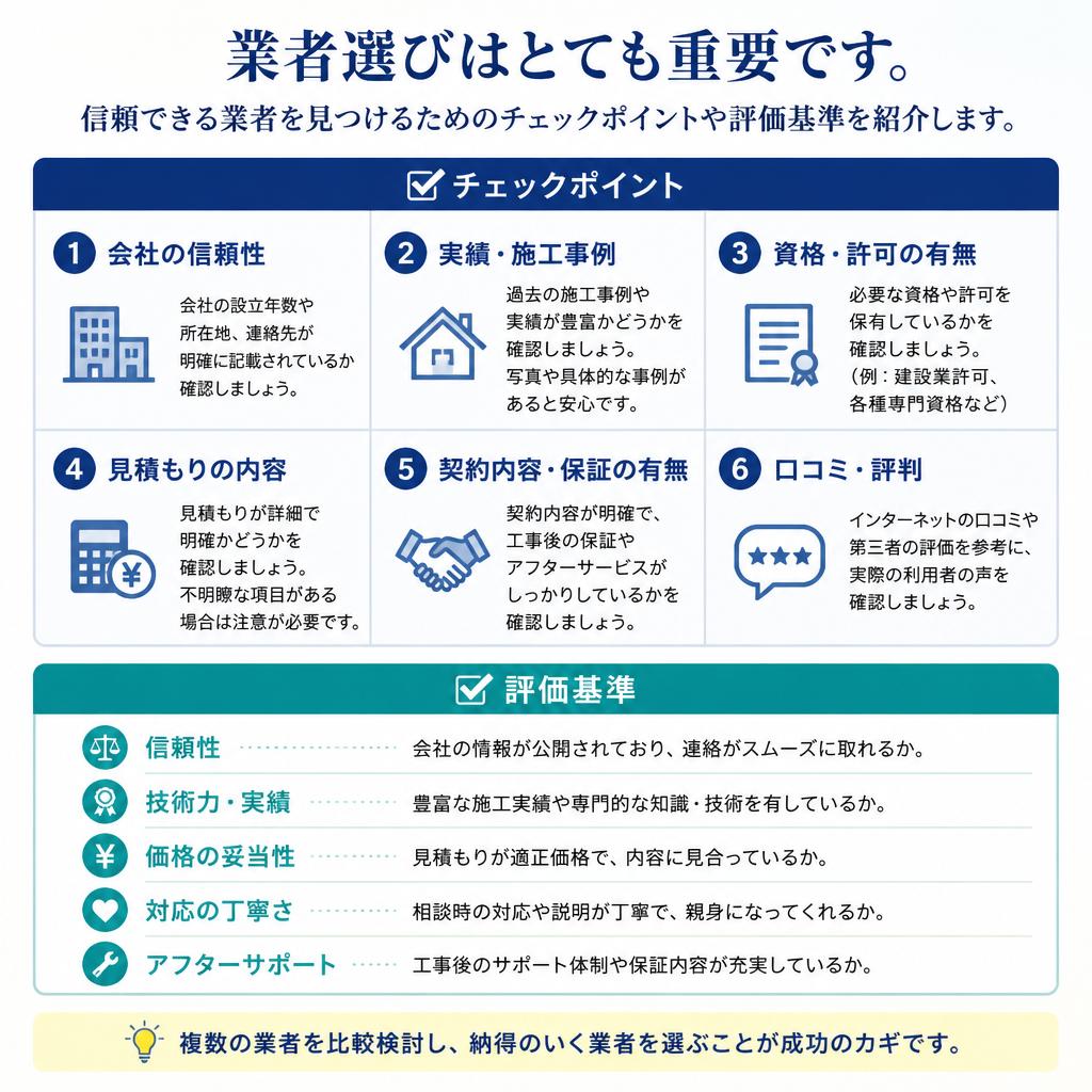 4. 信頼できる業者選びのポイント