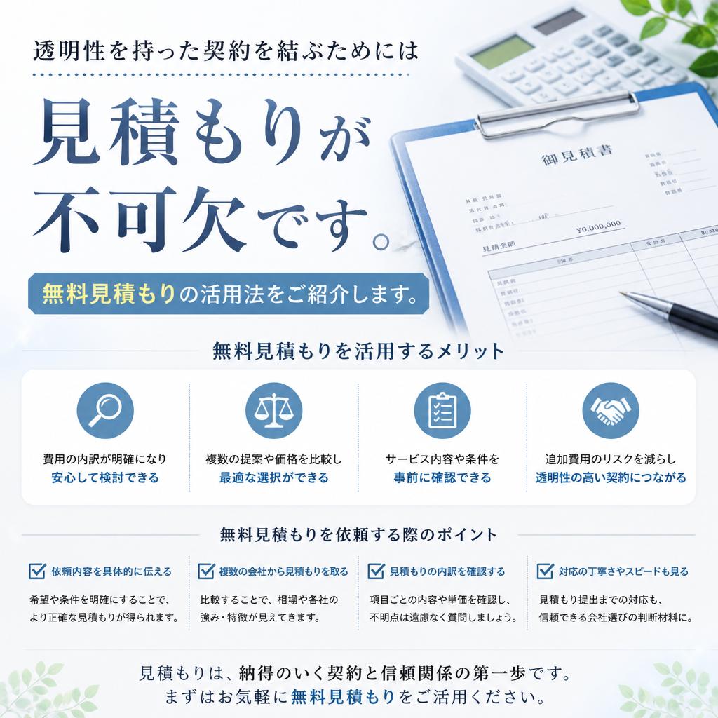 5. 無料見積もりの重要性