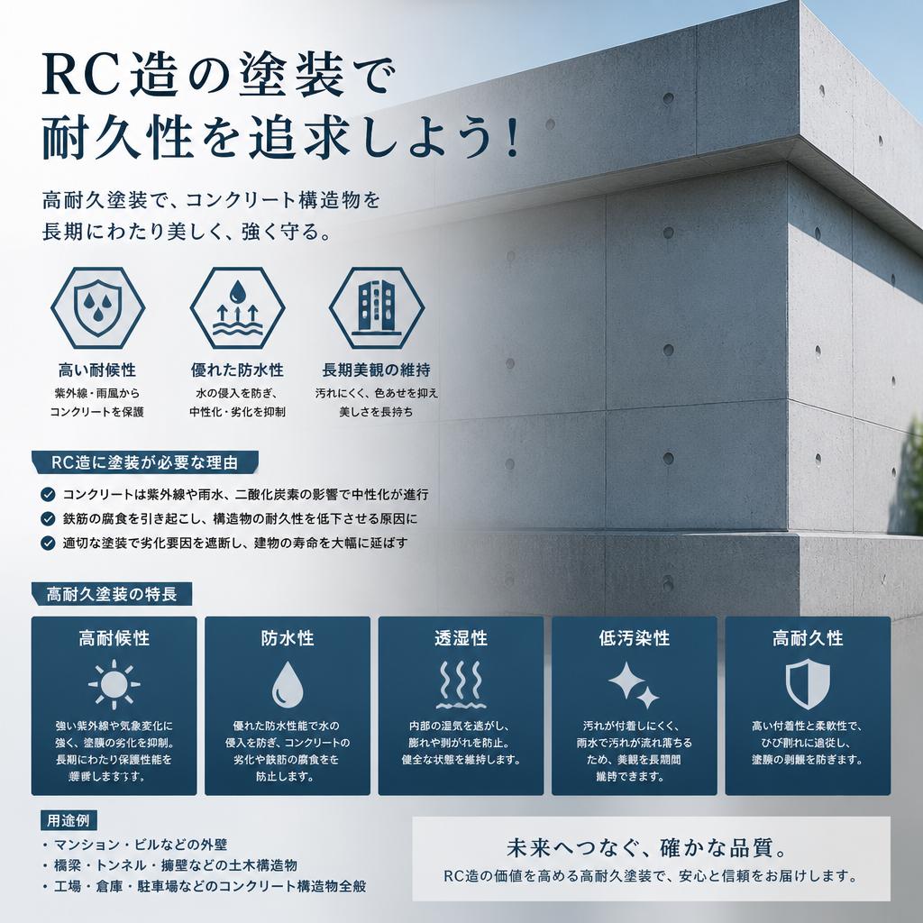 RC造の塗装で耐久性を追求しよう！