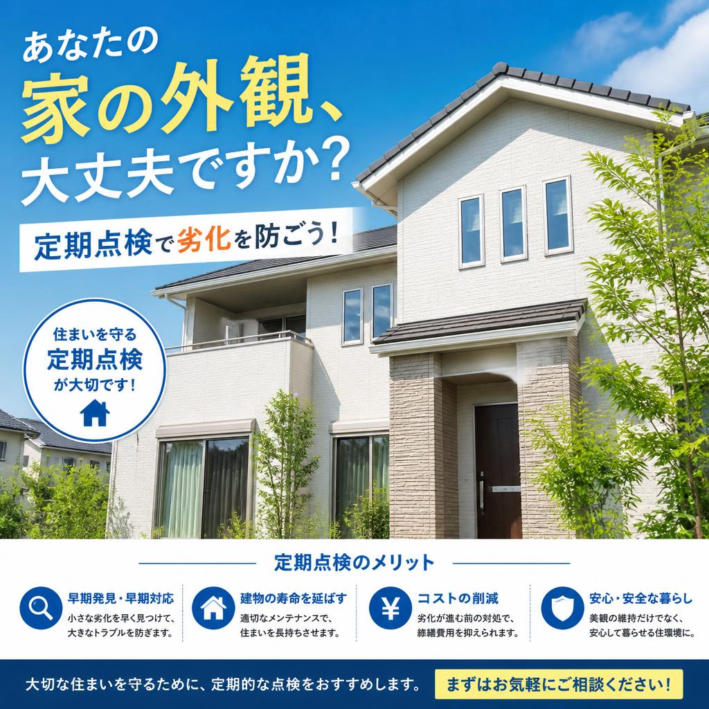 あなたの家の外観、大丈夫ですか？定期点検で劣化を防ごう！