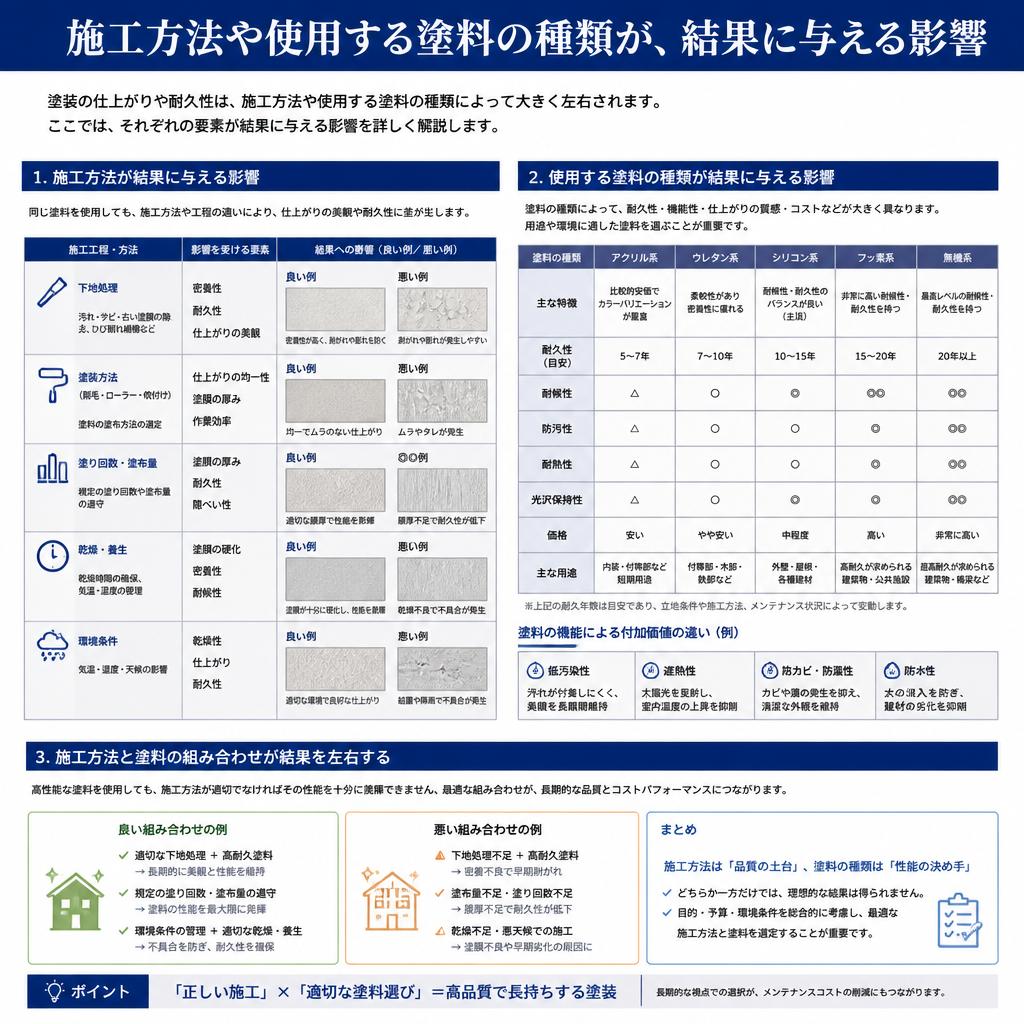 施工方法と使用する材料の重要性