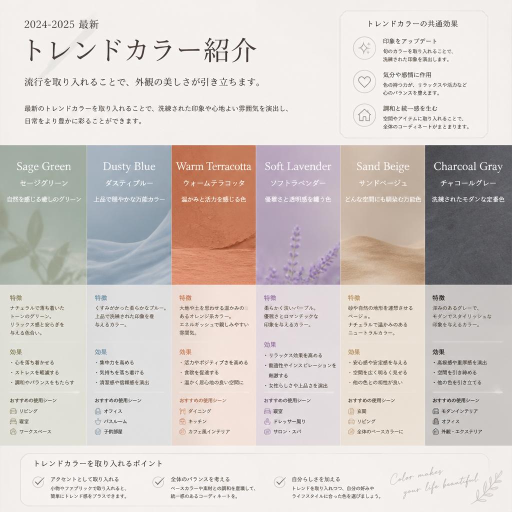 2. トレンドカラーとその特徴