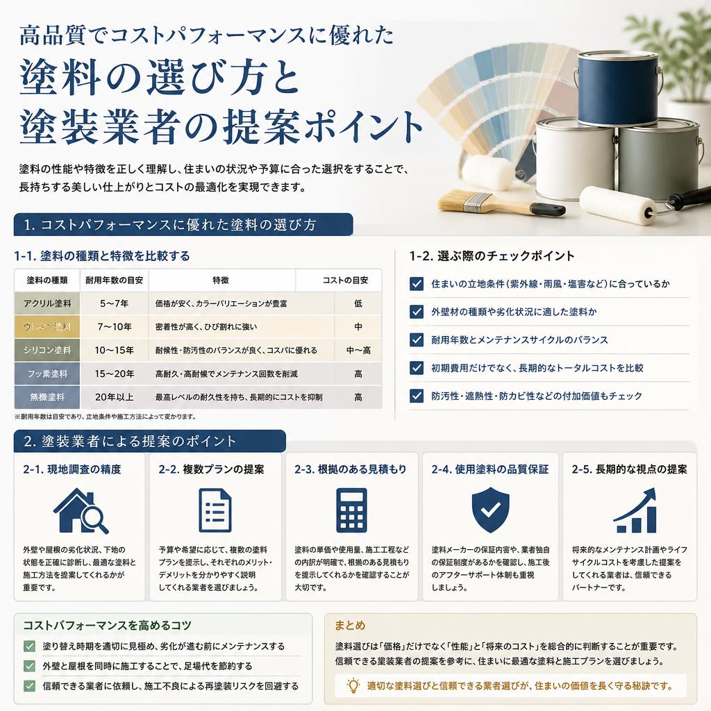 4. コストを抑える塗料選び