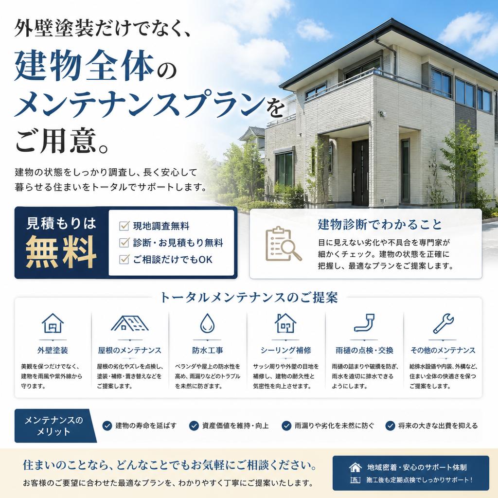 充実したメンテナンスプラン