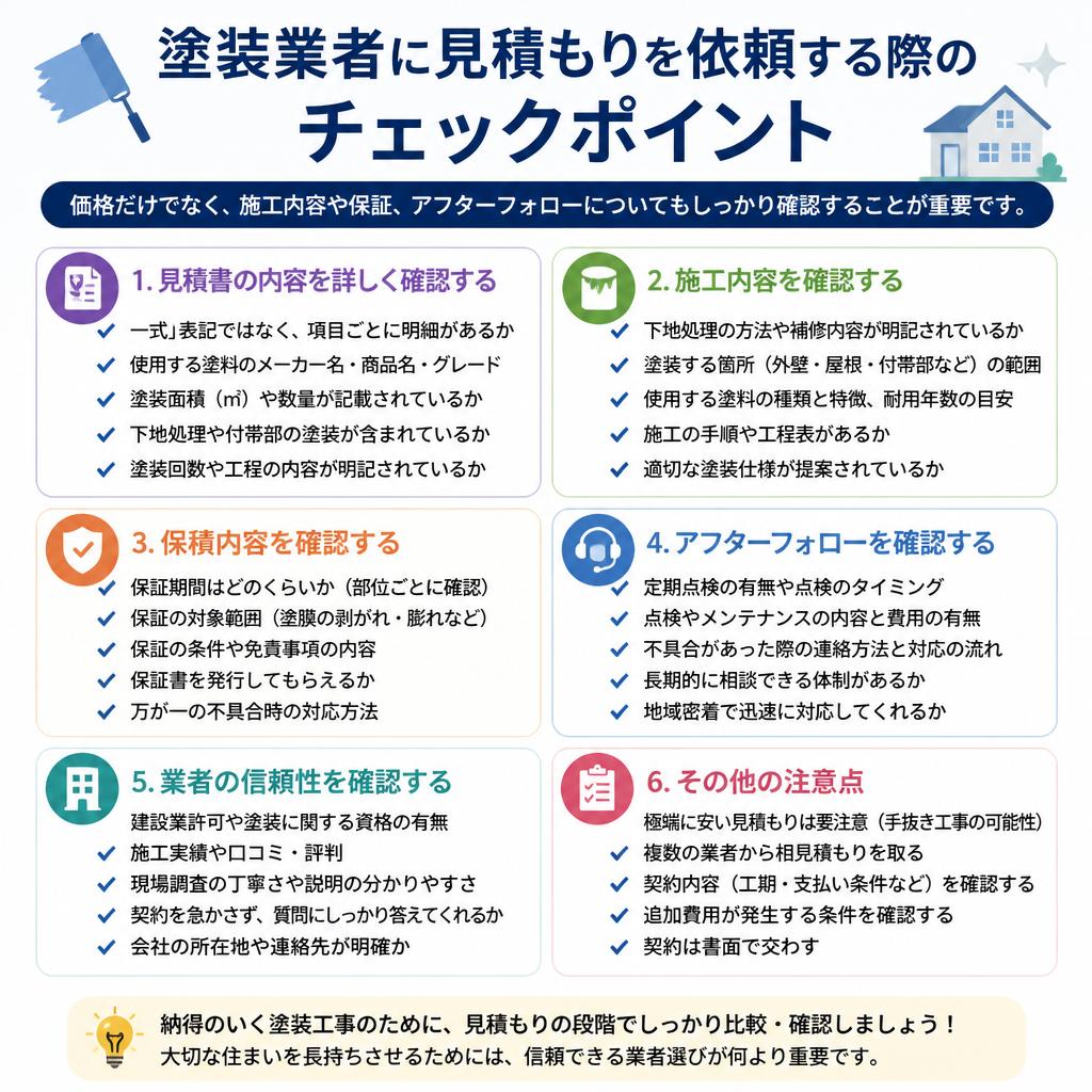 見積もり時のチェックポイント