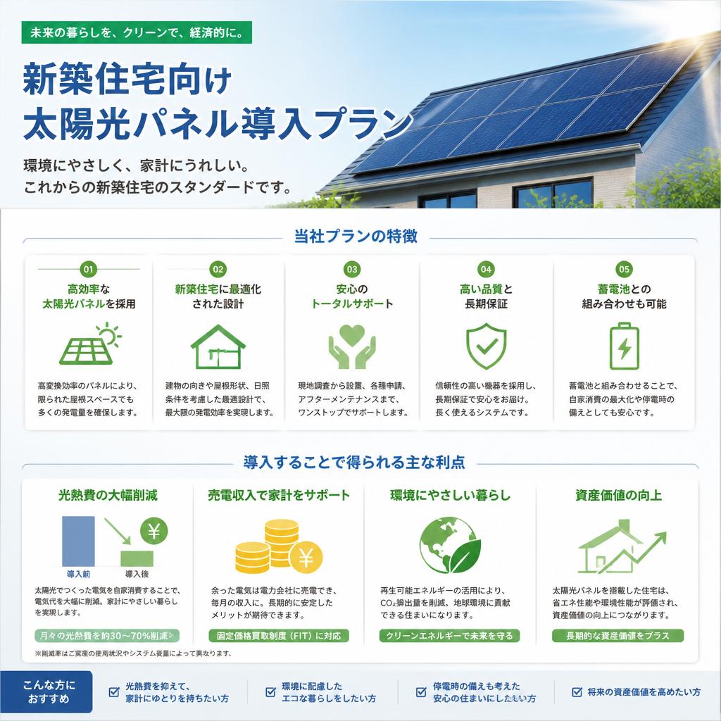 太陽光パネル導入プランの概要