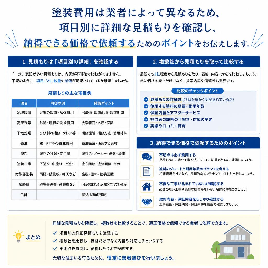 塗装費用の透明性