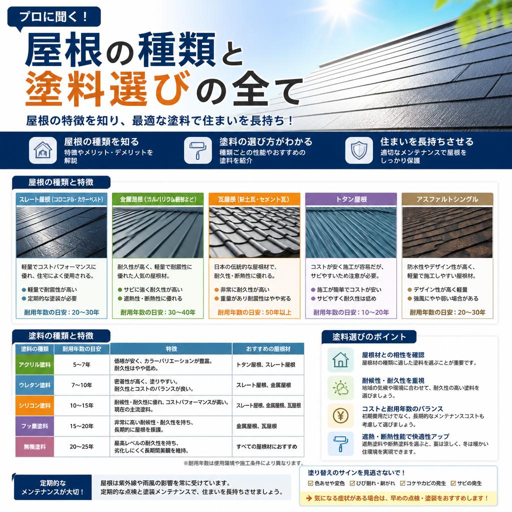 プロに聞く！屋根の種類と塗料選びの全て