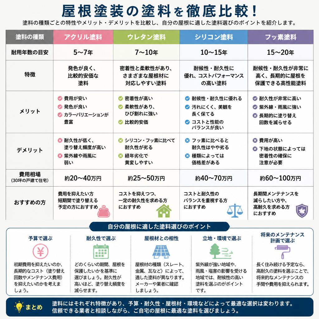 塗料の種類と特徴