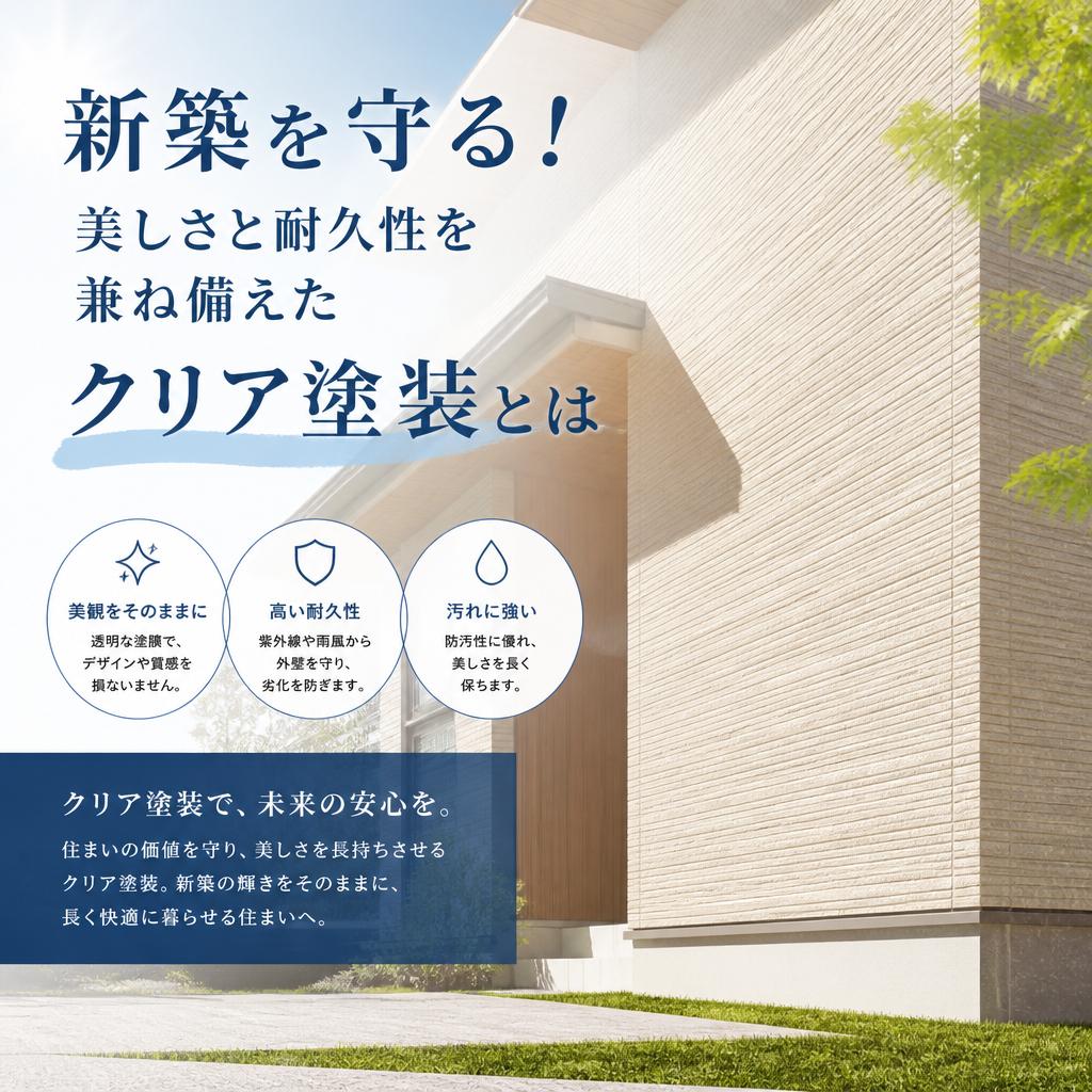 新築を守る！美しさと耐久性を兼ね備えたクリア塗装とは