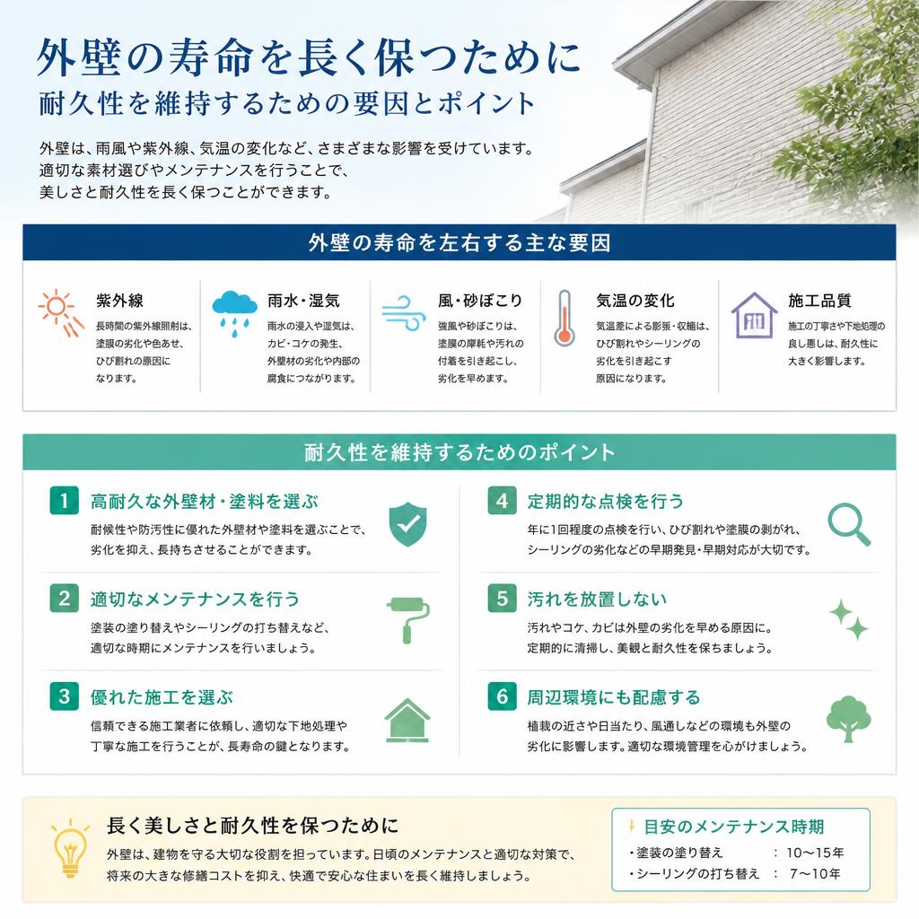 5. 外壁の耐久性に影響を与える要素