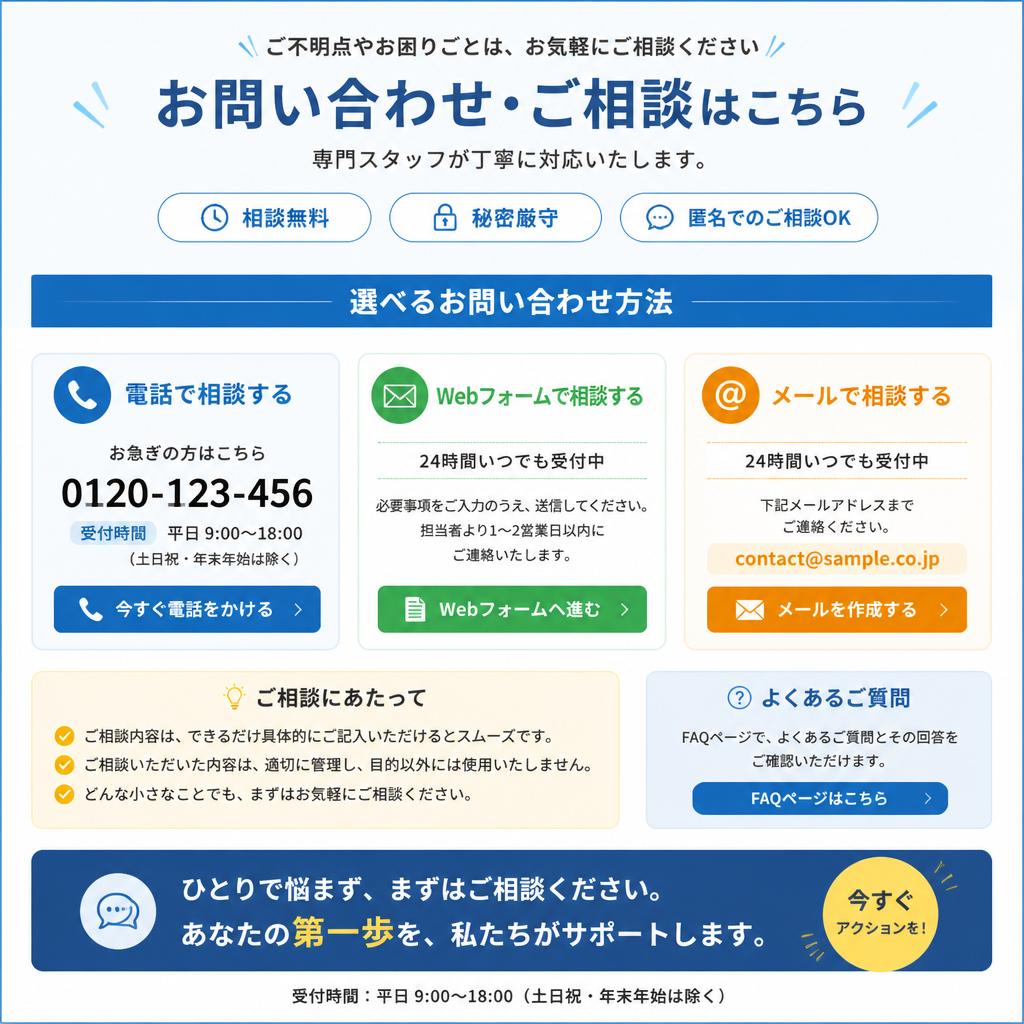 今すぐお問い合わせを！