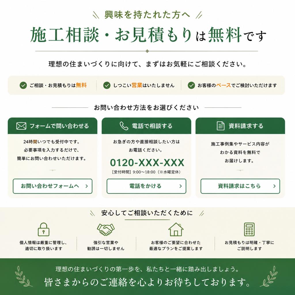 7. お問い合わせ・無料見積もり