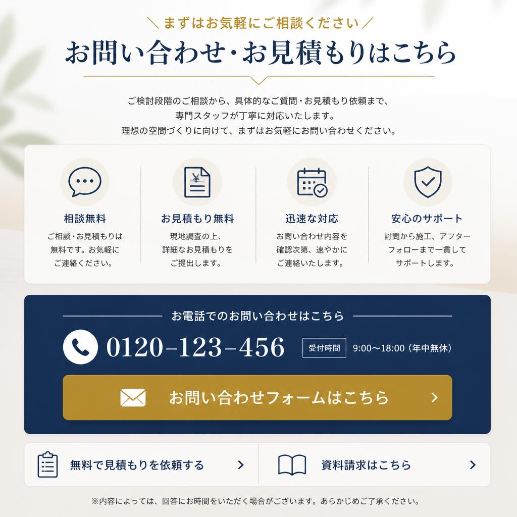7. お問い合わせ・無料見積もり