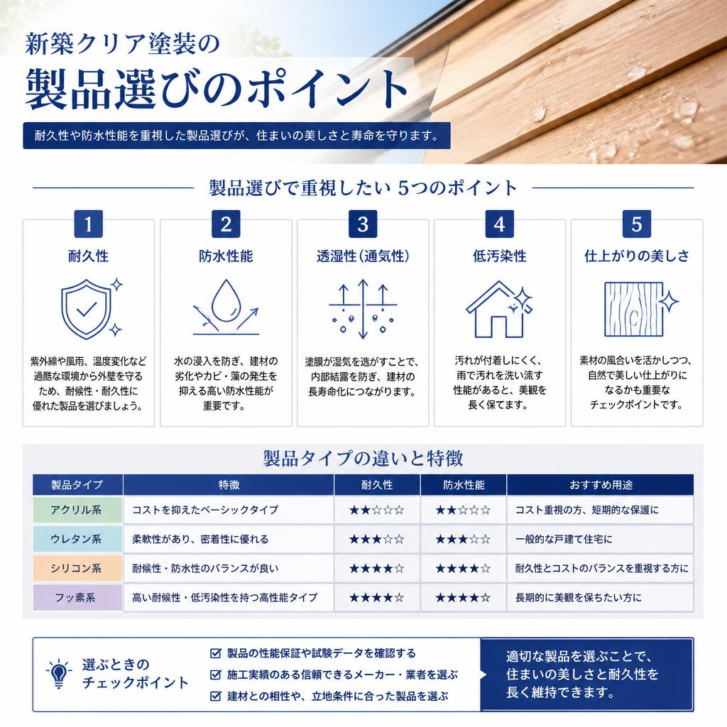 耐久性を損なわないための選び方