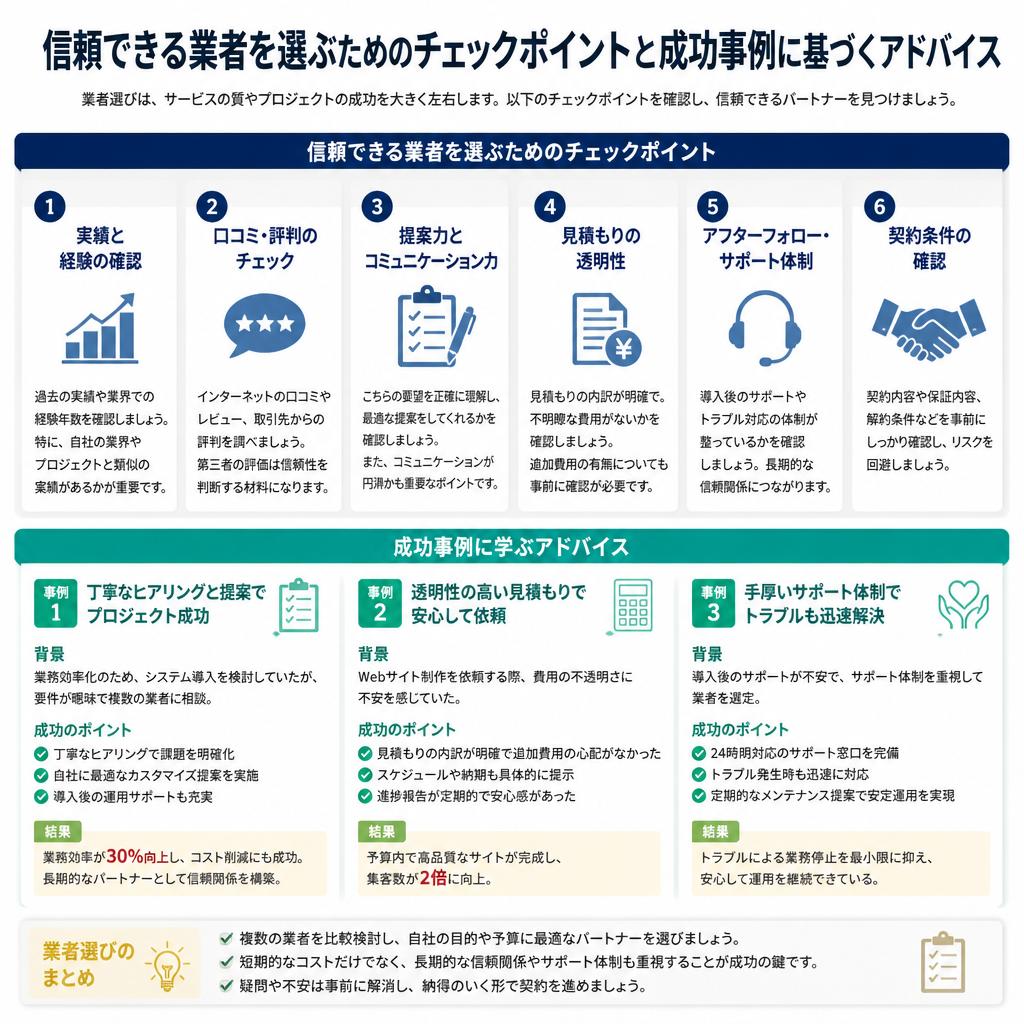 業者選びのポイント
