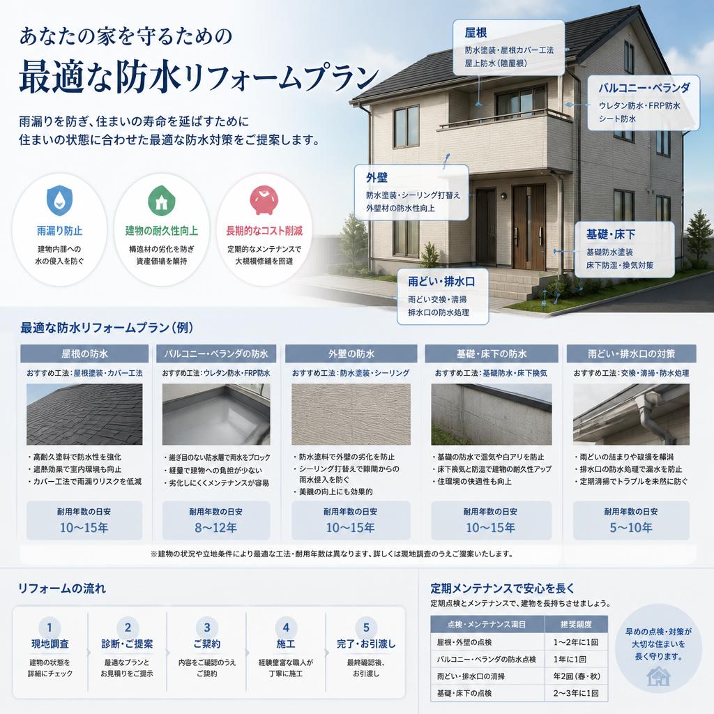 あなたの家を守るための最適な防水リフォームプラン