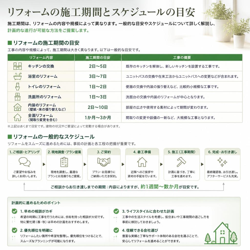 施工期間の目安