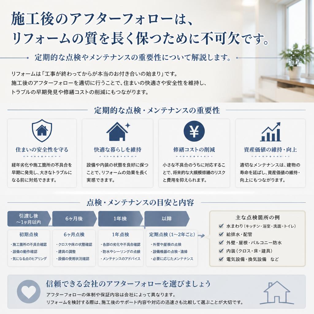 徹底したアフターサービス