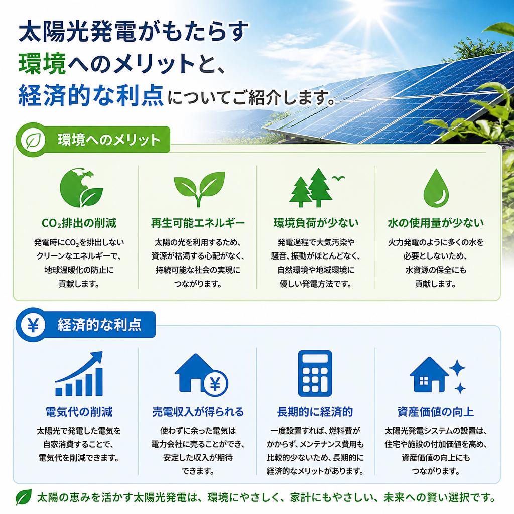 太陽光発電のメリット