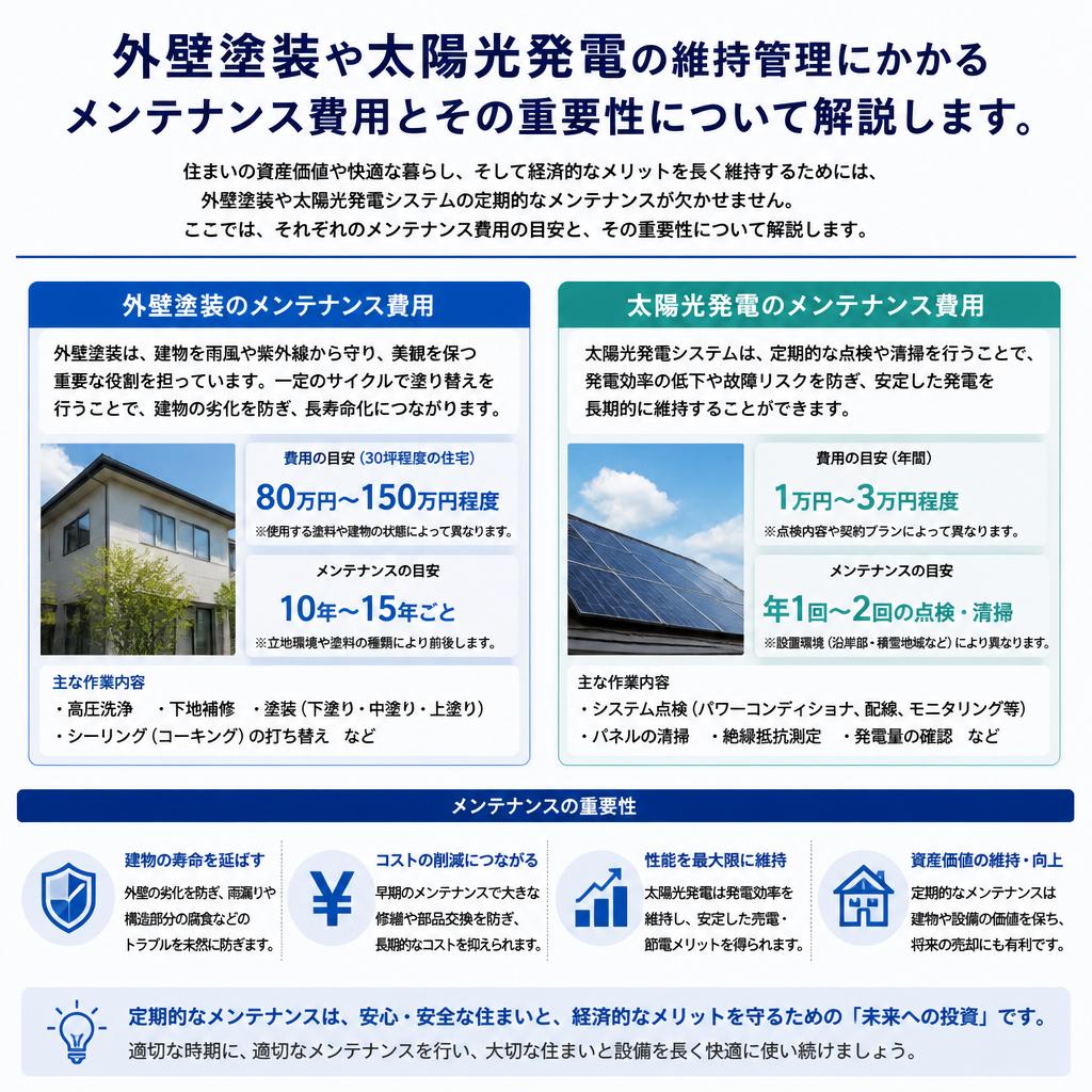 メンテナンス費用の考え方