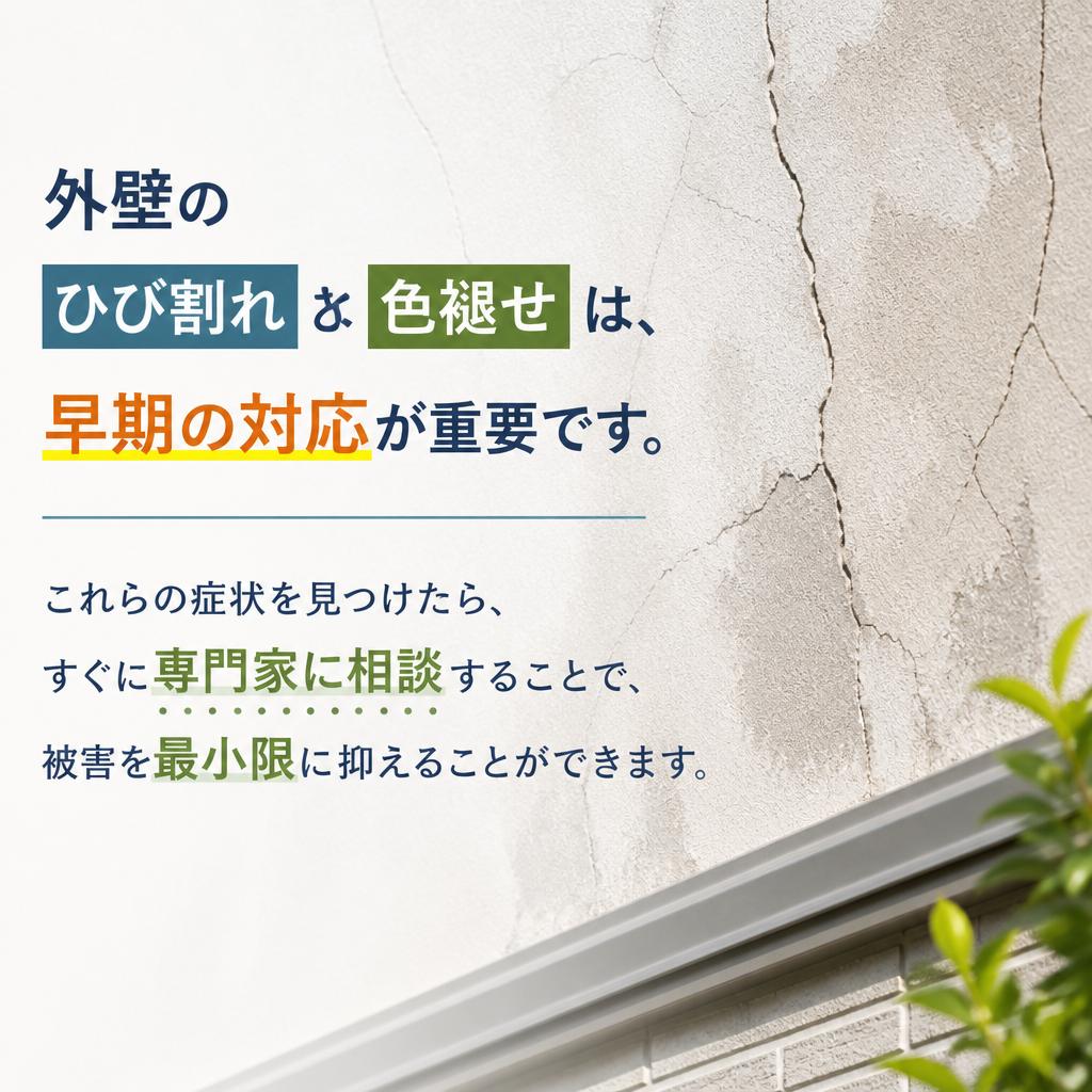 ひび割れや色褪せの見極め