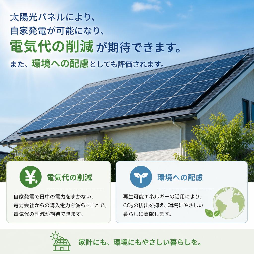 太陽光パネルのメリット