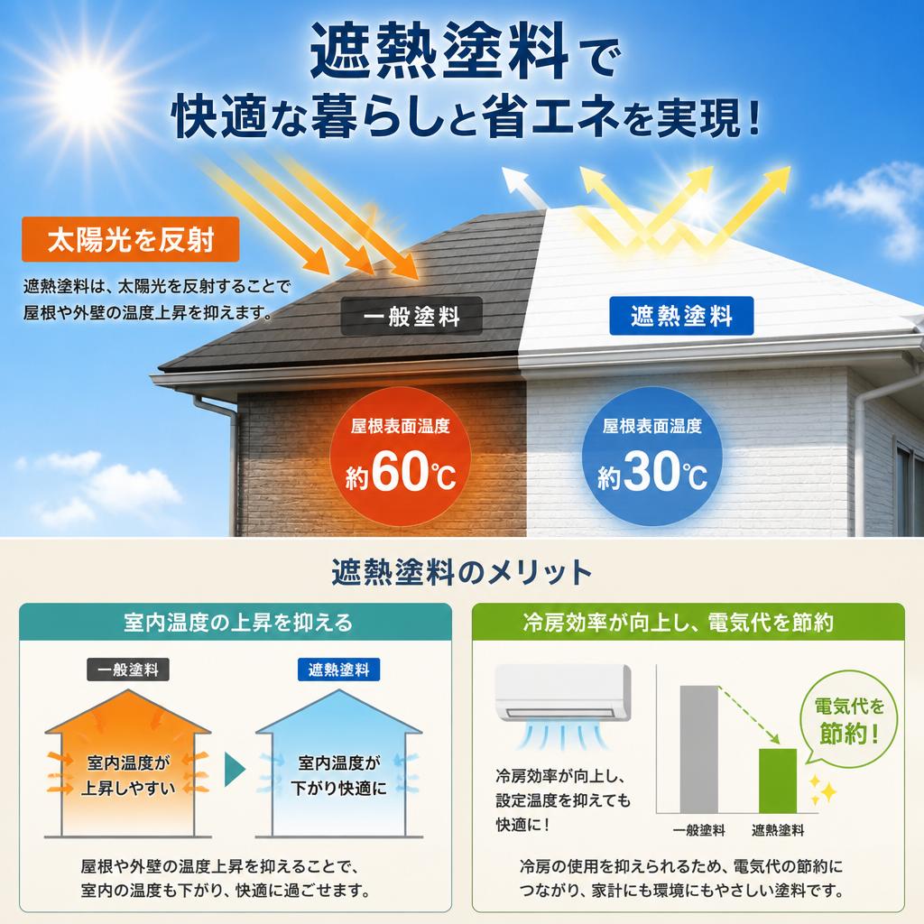 遮熱塗料の効果とメリット
