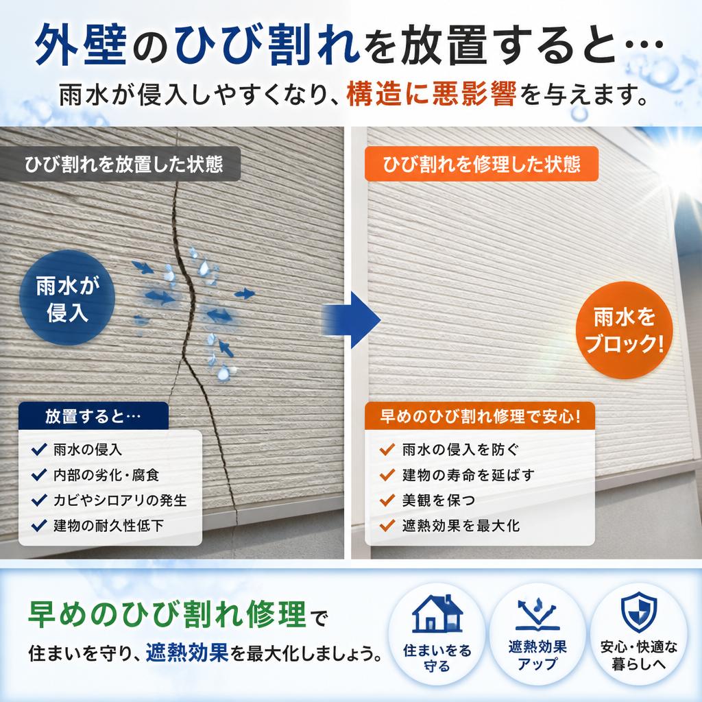 外壁のひび割れ修理がもたらす安心