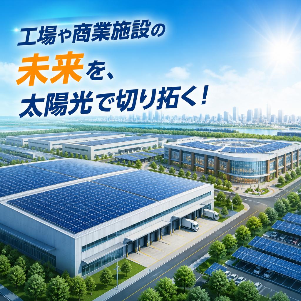 工場や商業施設の未来を、太陽光で切り拓く！