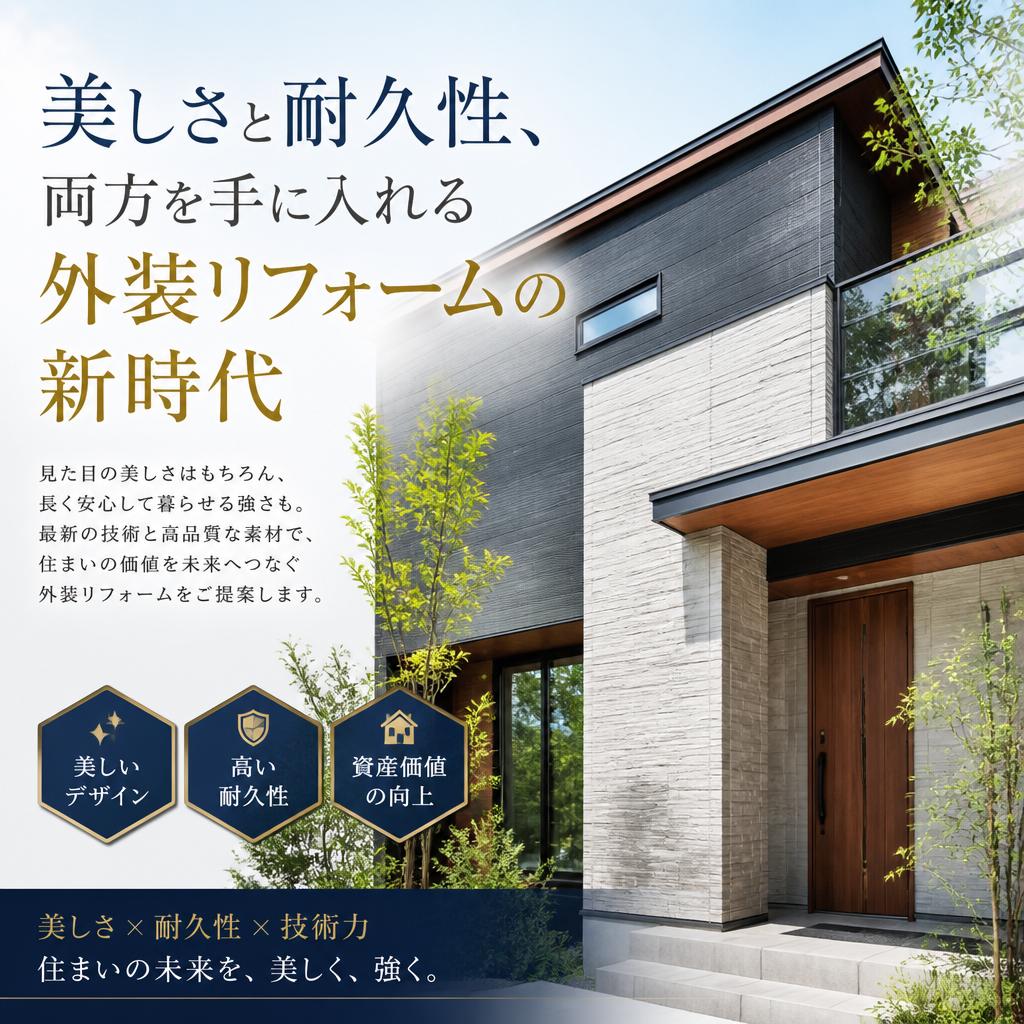 美しさと耐久性、両方を手に入れる外装リフォームの新時代
