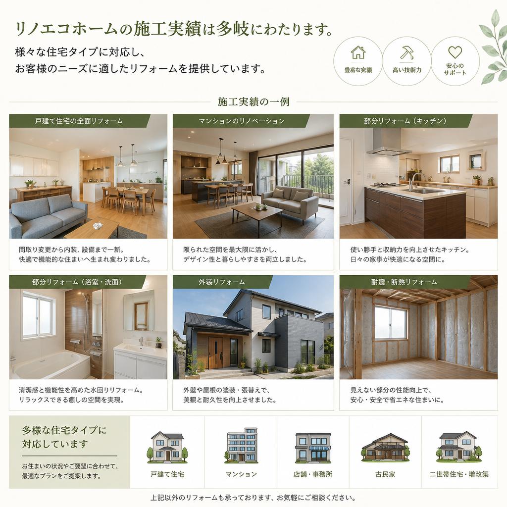 豊富な施工実績