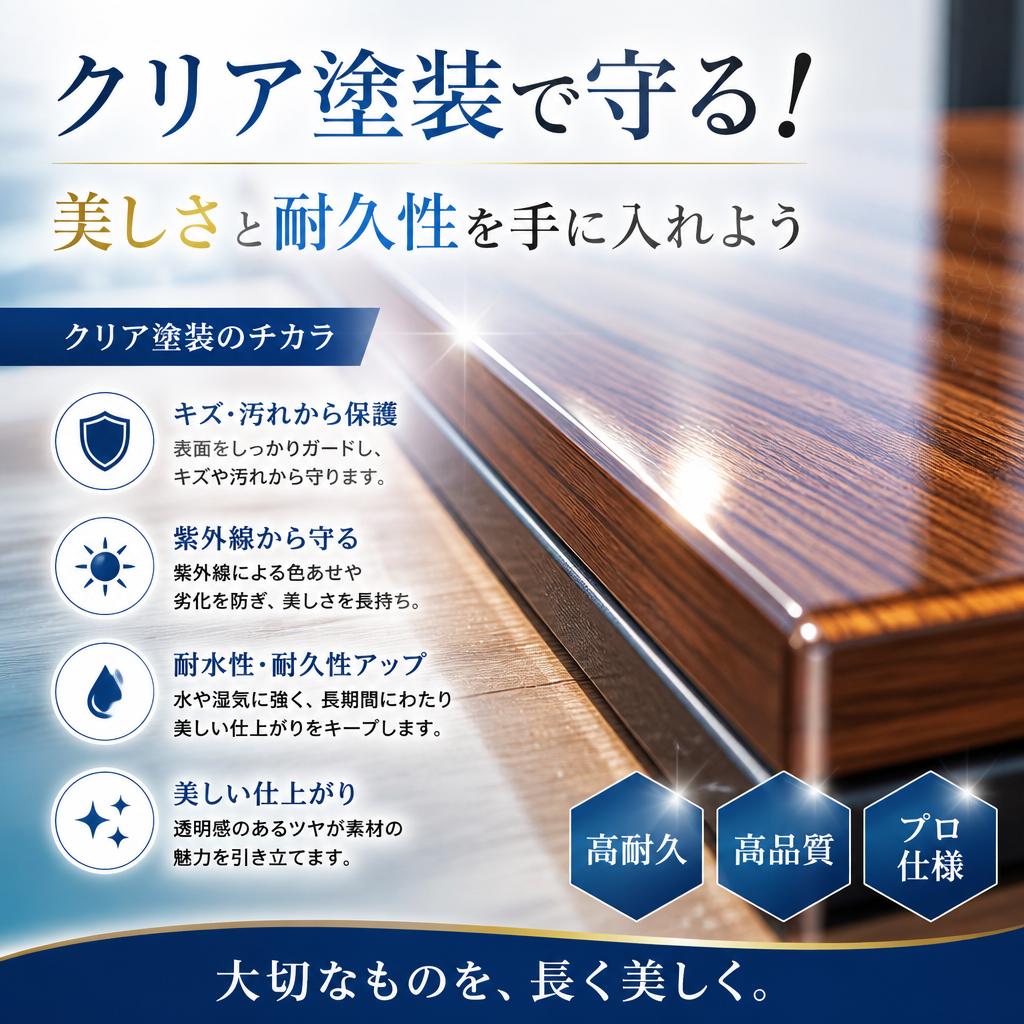 クリア塗装で守る！美しさと耐久性を手に入れよう