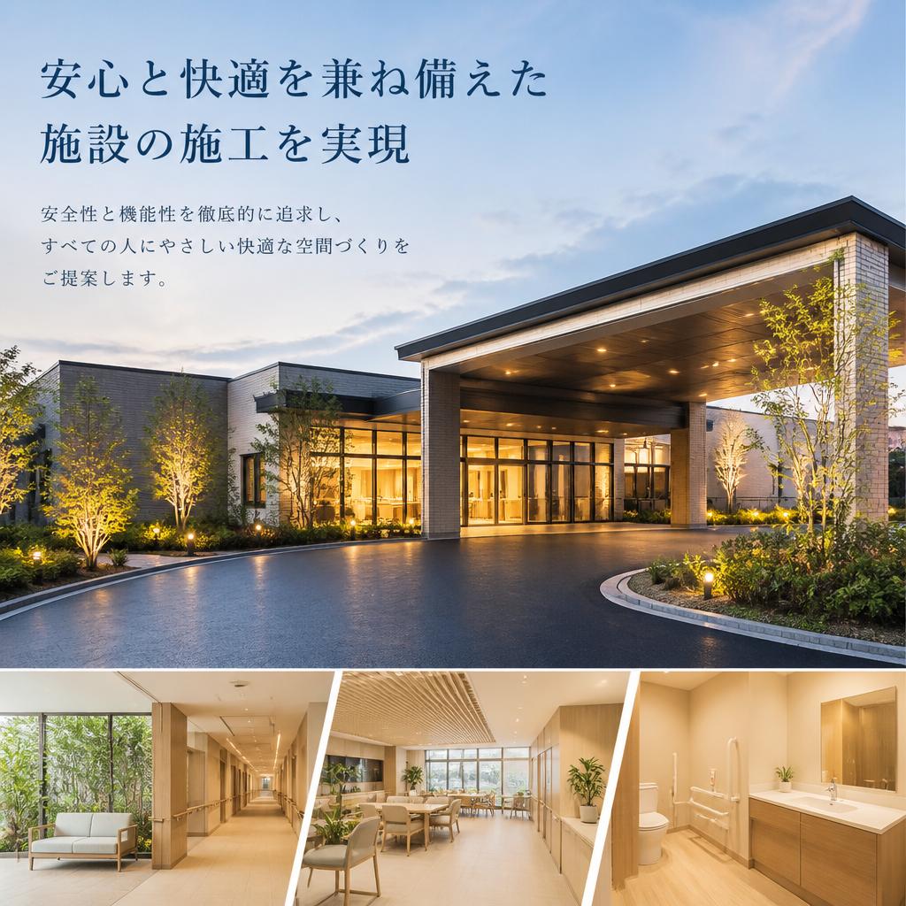 安心と快適を兼ね備えた施設の施工を実現