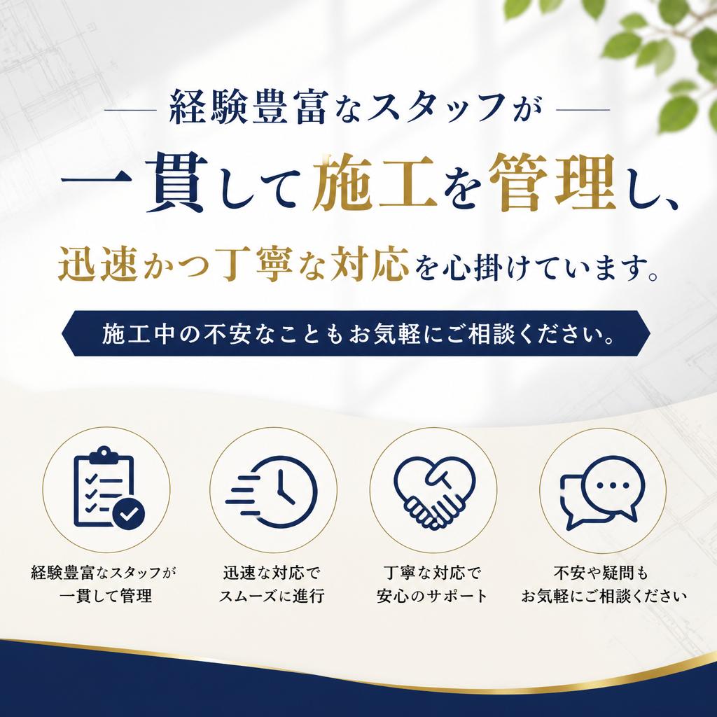 プロによる安心の施工管理