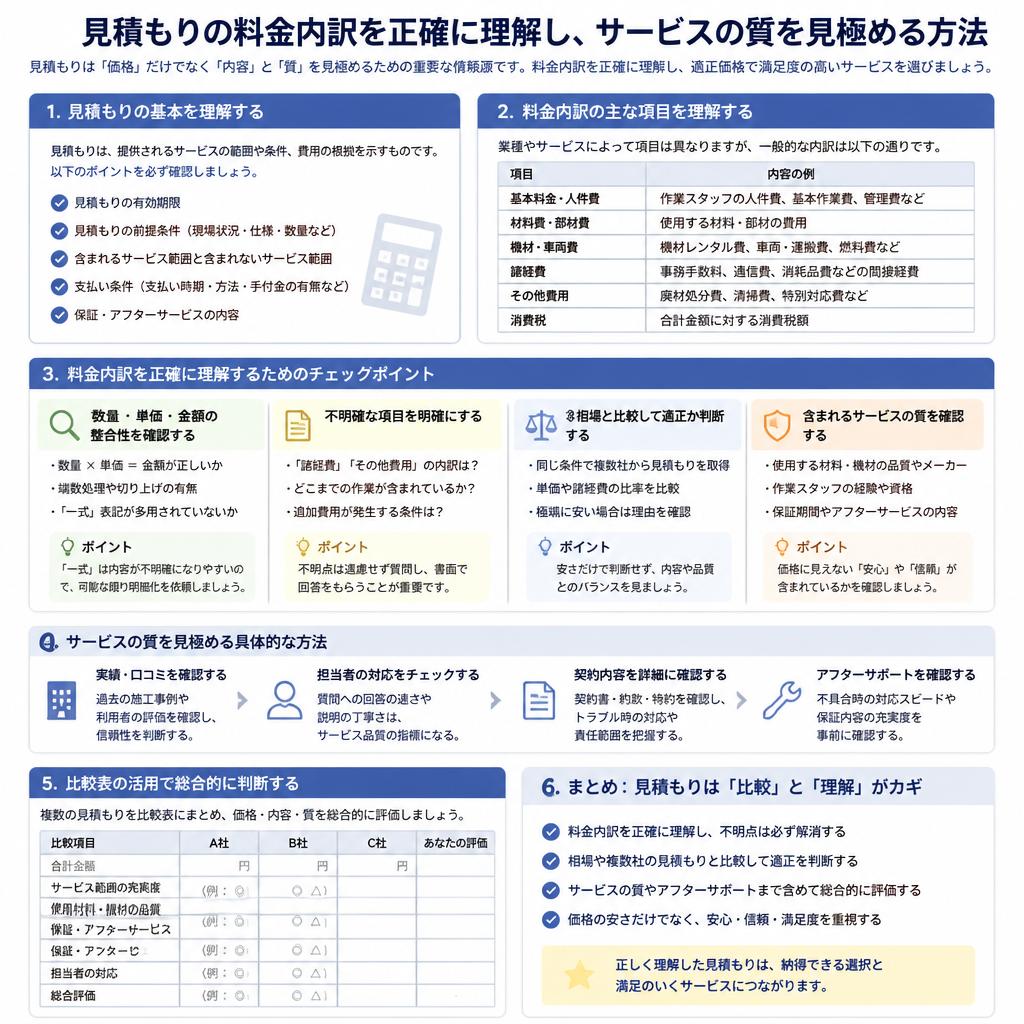料金の透明性について