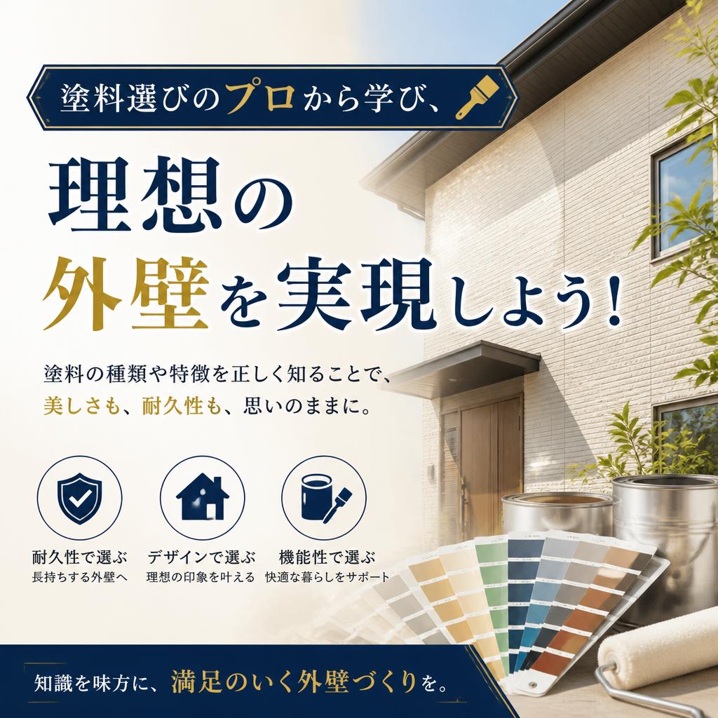 塗料選びのプロから学び、理想の外壁を実現しよう！