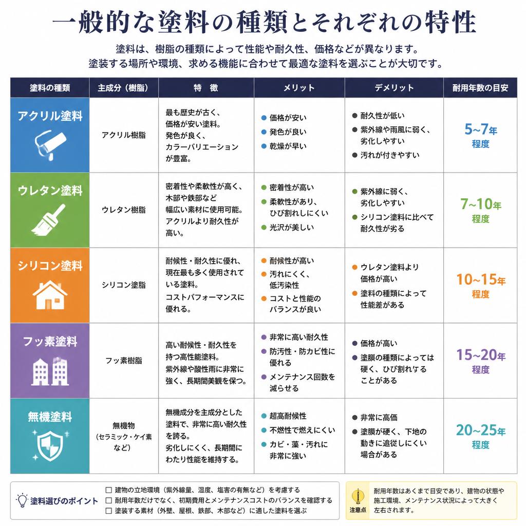 2. 塗料の種類と特徴